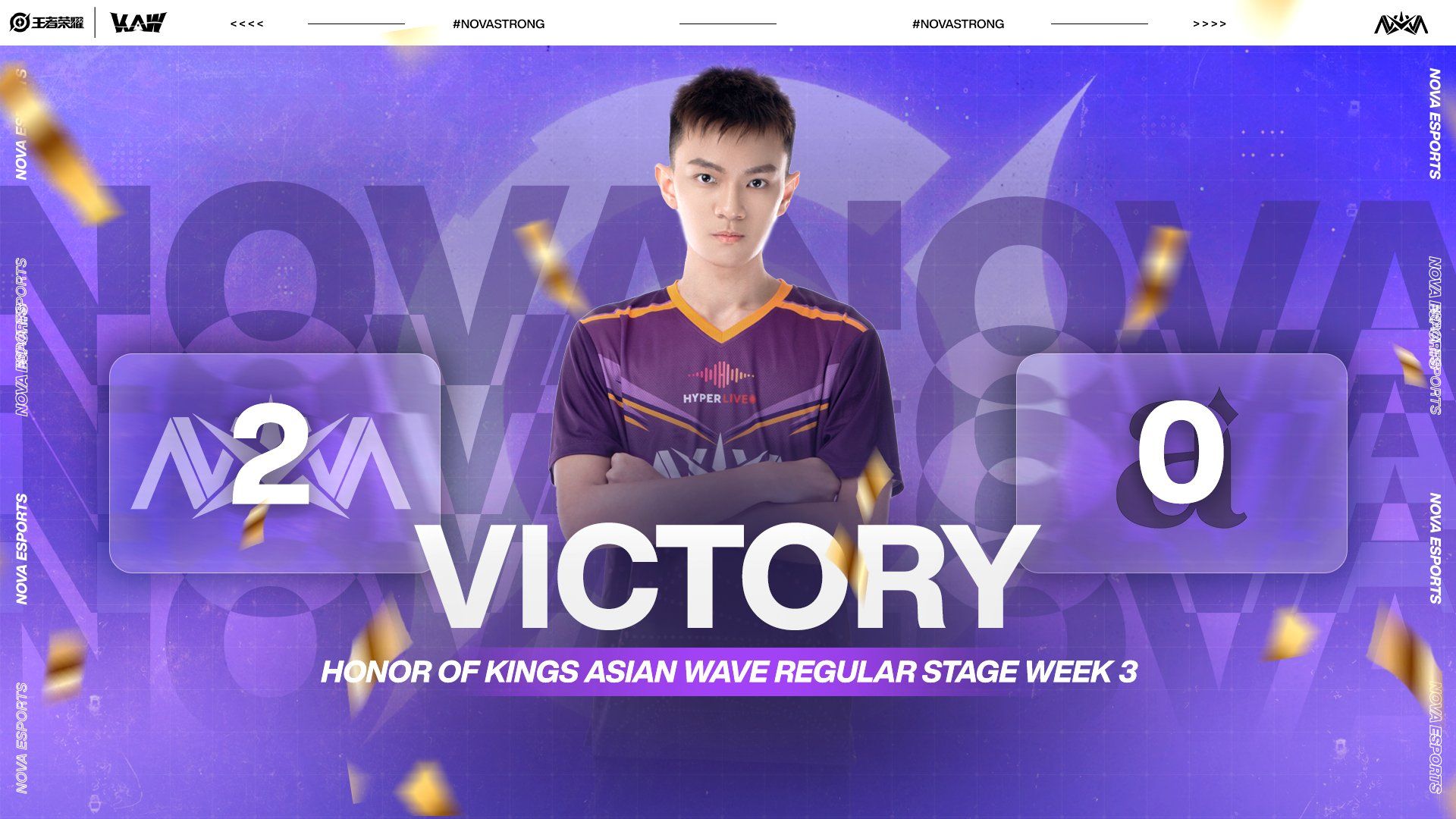 Nova Esport 2023 King of Glory Asian Esports New Wave Tournament (KAW) Regular Season Report NOVA 20 AE